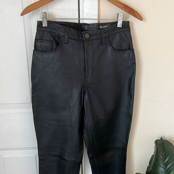 BLANK NYC Stretch Sheep Leather Skinny MOTO Pants Size 26 Black MSRP$398 - Picture 3 of 14